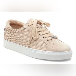 J Slides | Sand & White Lacee Leather Sneaker - Women’s 6.5